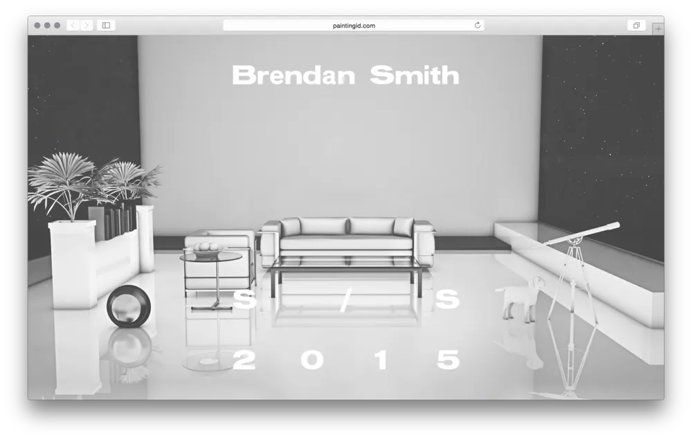 Painting ID website, opening page